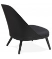Fauteuil design noir en plastique et tissu Evie