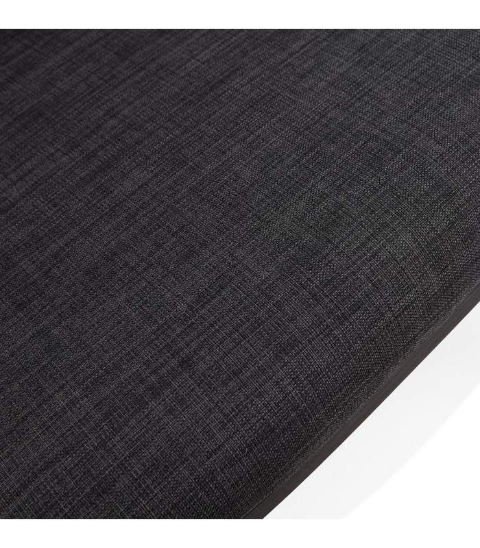 Fauteuil design noir en plastique et tissu Evie