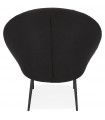 Fauteuil design noir en tissu et métal Kew
