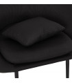 Fauteuil design noir en tissu et métal Kew