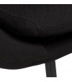 Fauteuil design noir en tissu et métal Kew