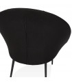 Fauteuil design noir en tissu et métal Kew