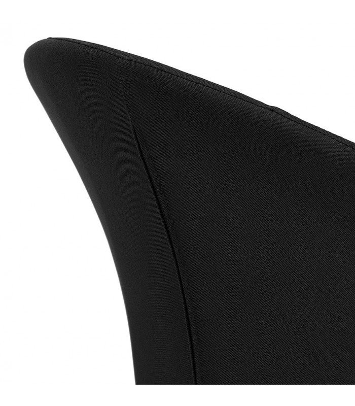Fauteuil design noir en tissu et métal Kew
