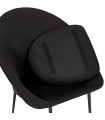 Fauteuil design noir en tissu et métal Kew