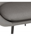 Fauteuil design gris clair en tissu et métal Kew