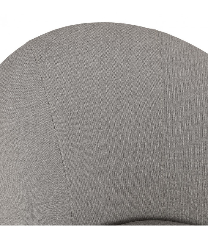 Fauteuil design gris clair en tissu et métal Kew