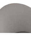 Fauteuil design gris clair en tissu et métal Kew