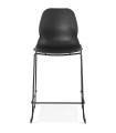 Tabouret de bar design noir en plastique et métal Reman Mini