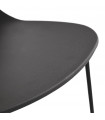 Tabouret de bar design noir en plastique et métal Reman Mini