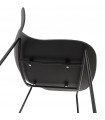 Tabouret de bar design noir en plastique et métal Reman Mini