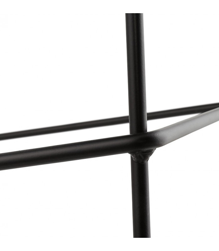 Tabouret de bar design noir en plastique et métal Reman Mini