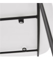Tabouret de bar design blanc en plastique et métal Reman