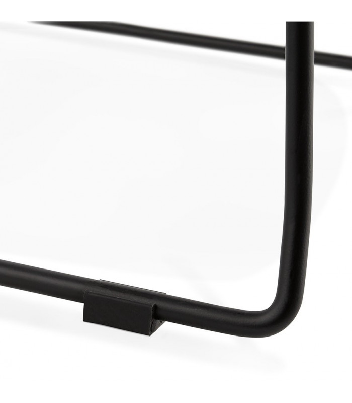 Tabouret de bar design blanc en plastique et métal Reman